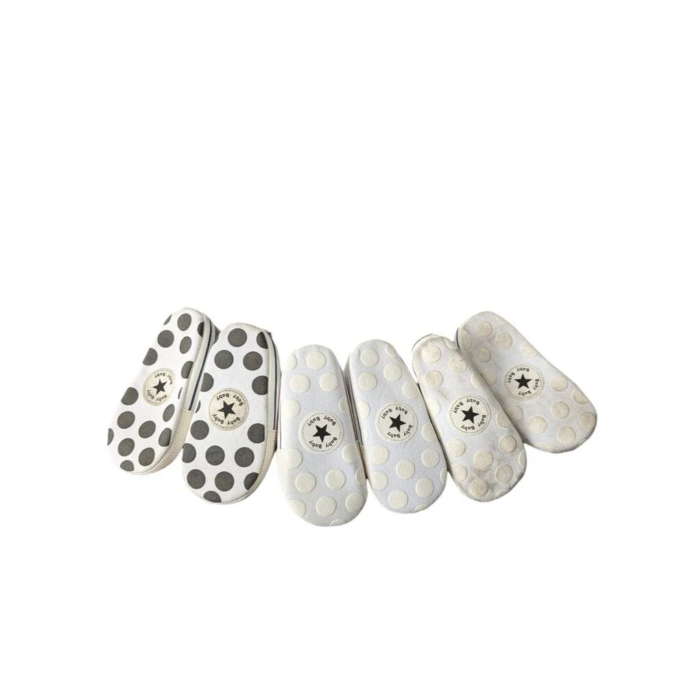 Lot Of 3  Infant Baby Canvas  Slip On Shoes Size 3